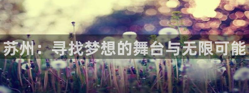 vsport体育官方正版app集团简介：苏州：寻找梦想的舞台