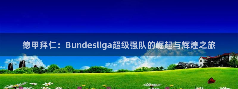 鲸鱼体育直播app免费下载：德甲拜仁：Bundesliga超级强队的崛起与辉煌之旅
